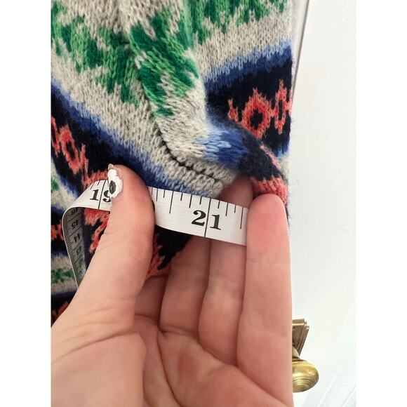 Vineyard Vines Women's M Lambswool Cashmere Sweater Fair Isle Crew Neck Blue - Picture 7 of 9